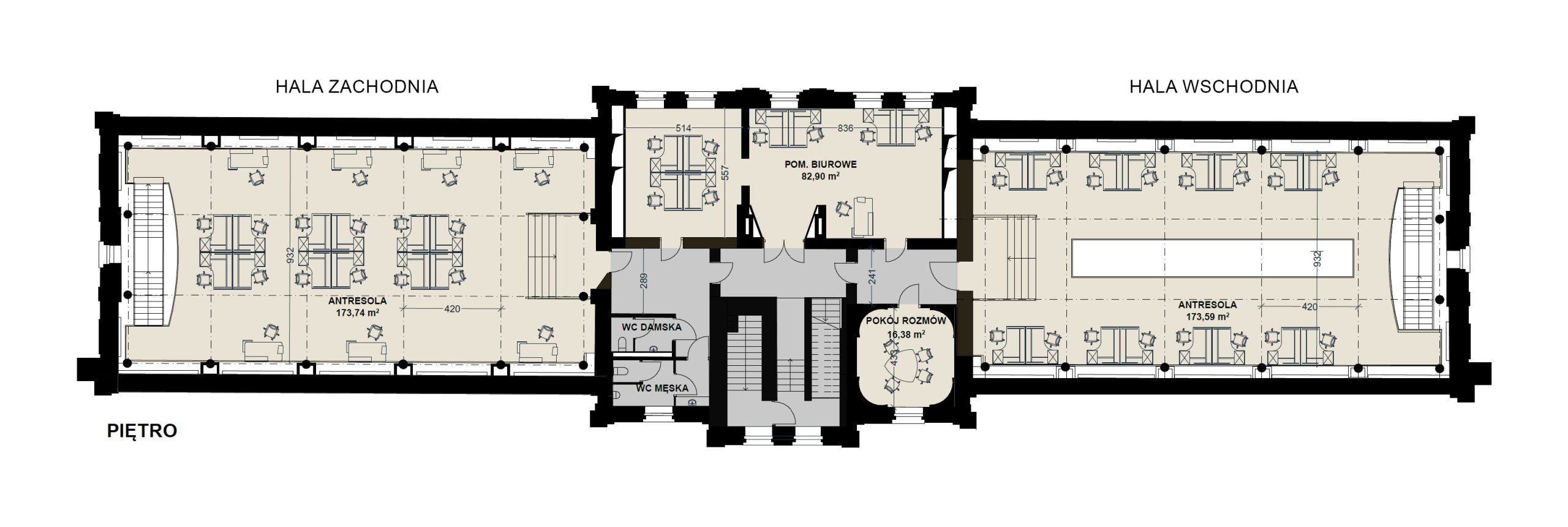 Plan obiektu - piętro